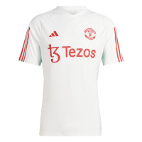 adidas Manchester United Trainingsshirt 2023-2024 Wit Rood Lichtgroen
