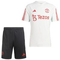 adidas Manchester United Trainingsset 2023-2024 Wit Zwart Rood