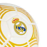 adidas Real Madrid Mini Voetbal Maat 1 2023-2024 Wit Goud