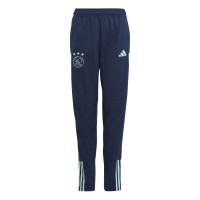 adidas Ajax Trainingspak 1/4-Zip 2023-2024 Kids Wit Donkerblauw Lichtblauw
