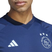 adidas Ajax Trainingsset 2023-2024 Donkerblauw Lichtblauw Wit
