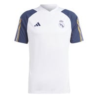 adidas Real Madrid Trainingsshirt 2023-2024 Wit Donkerblauw Goud