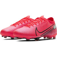 Nike Mercurial Vapor 13 Elite Gras Voetbalschoenen (FG) Kids Roze Zwart