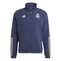adidas Real Madrid Presentatie Trainingspak 2023-2024 Donkerblauw Wit Goud