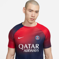 Nike Paris Saint-Germain Pre-Match Trainingsshirt 2023-2024 Donkerblauw Rood Wit