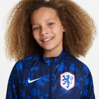 Nike Nederland Academy AWF Jack 2023-2025 Kids Donkerblauw Blauw Wit