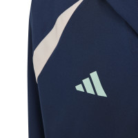 adidas Ajax Allweather Jack 2023-2024 Kids Donkerblauw Lichtblauw Wit