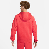 Nike Tech Fleece Sportswear Vest Melange Rood Zwart