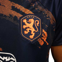 Nike Nederland Pre-Match Trainingsshirt 2023-2025 Dames Donkerblauw Oranje