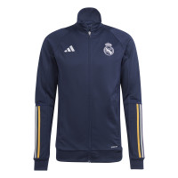 adidas Real Madrid Trainingspak Full-Zip 2023-2024 Donkerblauw Wit Goud