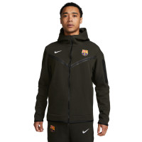 Nike FC Barcelona Tech Fleece Trainingspak 2023-2024 Donkergroen Wit