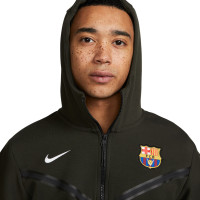Nike FC Barcelona Tech Fleece Vest 2023-2024 Donkergroen Wit
