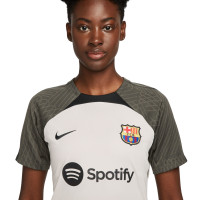 Nike FC Barcelona Strike Trainingsshirt 2023-2024 Dames Beige Zwart Donkergroen
