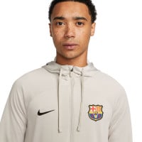Nike FC Barcelona Strike Trainingspak Full-Zip Hooded 2023-2024 Beige Donkergroen Zwart