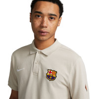 Nike FC Barcelona Polo 2023-2024 Beige Wit