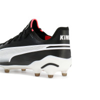 PUMA King Ultimate Gras / Kunstgras Voetbalschoenen (MG) Zwart Wit Felrood