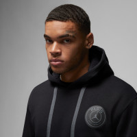 Nike Paris Saint-Germain X Jordan Fleece Hoodie 2023-2024 Zwart Grijs