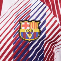 Nike FC Barcelona Pre-Match Trainingsshirt 2023-2024 Dames Wit Rood Blauw