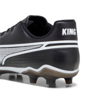 PUMA King Match Gras / Kunstgras Voetbalschoenen (MG) Zwart Wit