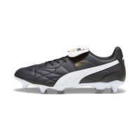 PUMA King Top Iron Nop Football Shoes (SG) Black White Gold