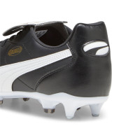 PUMA King Top Iron Nop Football Shoes (SG) Black White Gold