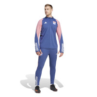 adidas Olympique Lyon Trainingspak 1/4-Zip 2023-2024 Blauw Roze Wit