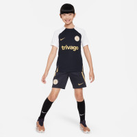 Nike Chelsea Strike Trainingsshirt 2023-2024 Kids Zwart Wit Goud