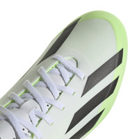 adidas X Crazyfast.4 Gras / Kunstgras Voetbalschoenen (FxG) Wit Felgeel Zwart