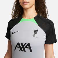 Nike Liverpool Strike Trainingsshirt 2023-2024 Dames Grijs Zwart Groen