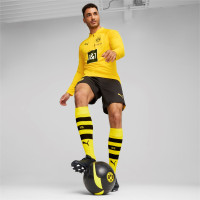 PUMA Borussia Dortmund Trainingstrui 1/4-Zip 2023-2024 Geel Zwart