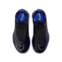 Nike Zoom Mercurial Vapor 15 Academy Veterloze Turf Voetbalschoenen (TF) Kids Zwart Blauw