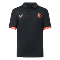 Castore Feyenoord Travel Polo Trainingsset 2023-2024 Zwart Oranje