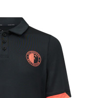 Castore Feyenoord Travel Polo Trainingsset 2023-2024 Zwart Oranje