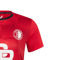 Castore Feyenoord Trainingsshirt 2023-2024 Dames Rood Wit Zwart