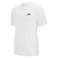 Nike Sportswear Club T-Shirt Wit Rood Zwart