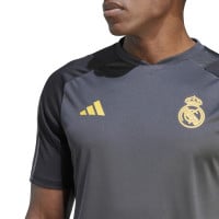 adidas Real Madrid Trainingsshirt Europees 2023-2024 Donkergrijs Zwart Goud