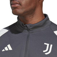 adidas Juventus Trainingspak 1/4-Zip 2023-2024 Donkergrijs Wit
