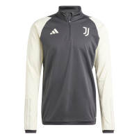 adidas Juventus Trainingstrui 1/4-Zip 2023-2024 Donkergrijs Wit
