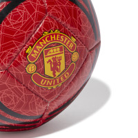 adidas Manchester United Mini Voetbal Maat 1 2023-2024 Rood Zwart