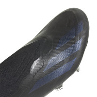 adidas X Crazyfast.1 Veterloze Gras Voetbalschoenen (FG) Zwart Donkerblauw