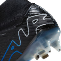 Nike Zoom Mercurial Superfly 9 Elite IJzeren-Nop Voetbalschoenen (SG) Anti-Clog Zwart Blauw Wit