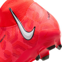 Nike Phantom Luna Pro Gras Voetbalschoenen (FG) Felrood Wit