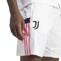adidas Juventus Trainingsbroekje Woven 2023-2024 Wit Zwart Roze