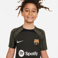 Nike FC Barcelona Strike Trainingsshirt 2023-2024 Kids Donkergroen Zwart Wit