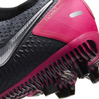 Nike PHANTOM GT ELITE Gras Voetbalschoenen (FG) Kids Zwart Zilver Roze