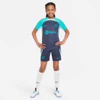 Nike FC Barcelona Strike Trainingsshirt 2023-2024 Kids Donkerblauw Turquoise