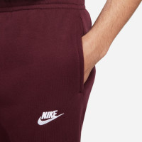 Nike Sportswear Club Fleece Trainingspak Hooded Donkerrood Wit