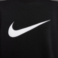 Nike Sportswear Fleece Crew Sweater Black White Grey