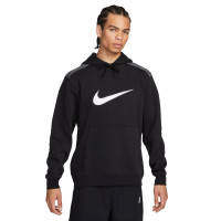Nike Sportswear Fleece Hoodie Black White Grey