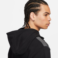 Nike Sportswear Fleece Hoodie Black White Grey